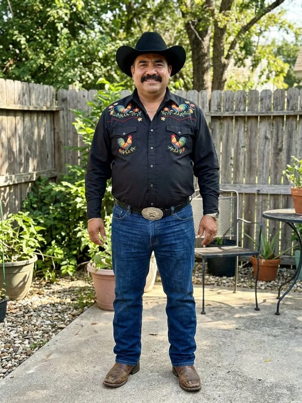 Retrato de cowboy usado neste exemplo